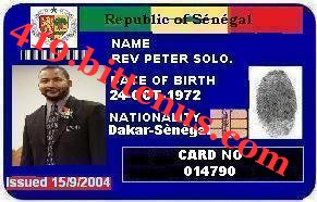 Rev Peter Solo ID CARD